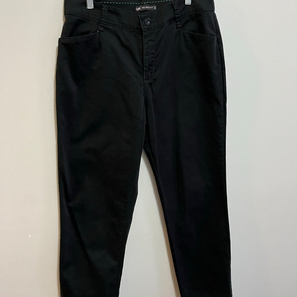 Lee relaxed fit Sz 12 long black casual pants